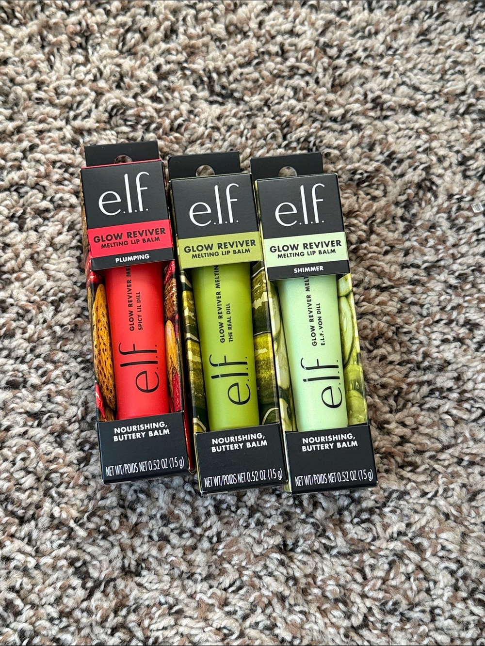 E.l.f cosmetics Glow Reviver Melting Lip Balm pickle trio
